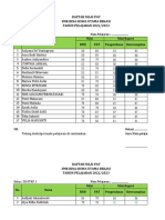 No. Nama Nilai Nilai Raport RNH PAT Pengetahuan Keterampilan