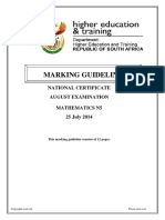 Marking Guideline: National Certificate August Examination Mathematics N5 25 July 2014
