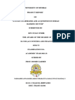 A Study of Merger and Acquisition in Indian Banking Sector