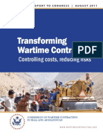 CWC Final Report To Congress--Transforming Wartime Contracting, Controlling Costs, Reducing Risk, August 2011