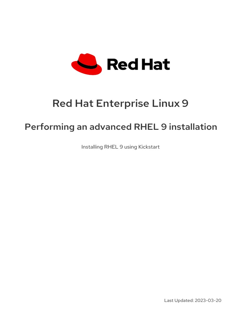 Red hat enterprise linux 9 performing an advanced rhel 9 installation