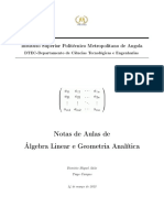 Notas de Aulas de Álgebra Linear e Geometria Analítica