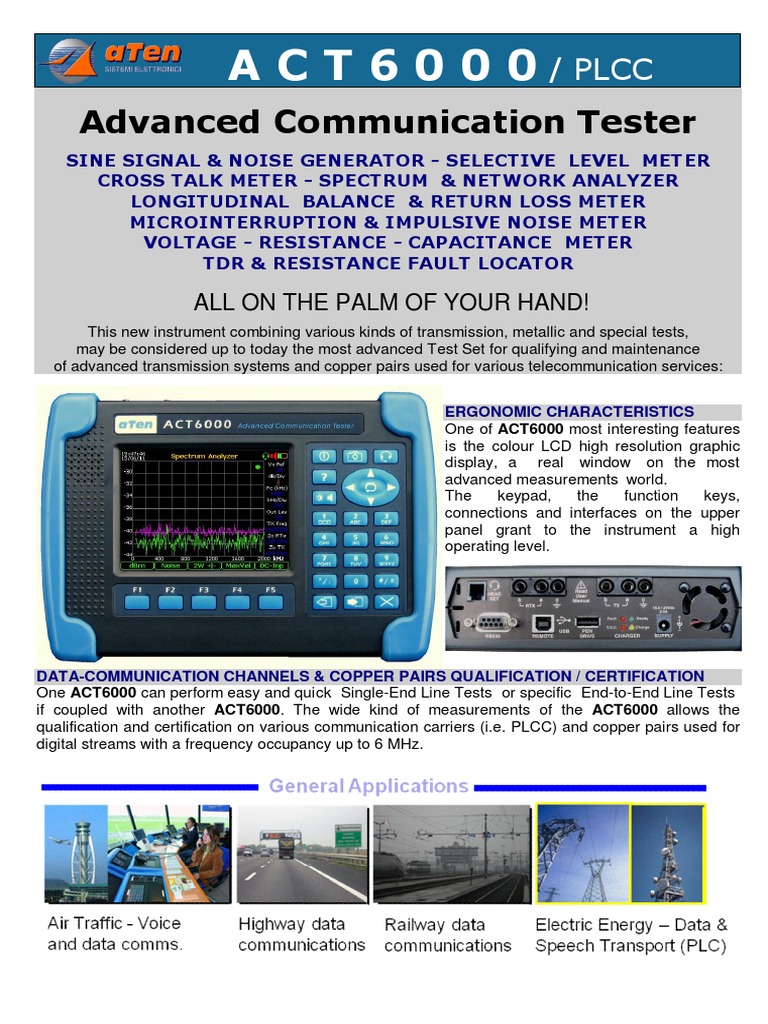 ACT6000-PLCC Brochure November 2018 | PDF | Decibel | Physical Quantities