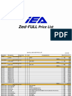 Zed-FULL 2021 Pricelist