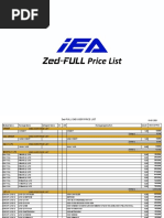 Zed-FULL 2021 Pricelist