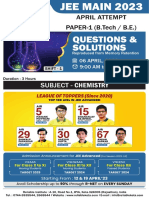 Jee Main 06 April 2023 Shift 1 Chemistry Memory Based Paper Solution - PHP