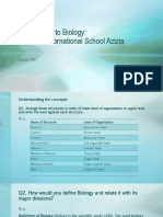Ch:1 Introduction To Biology: Pakistan International School Azizia