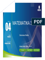 Matematika 3: Determinan Matriks