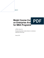 Model Course Curriculum On EA For MBA Programs