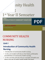 Community Health Nursing-1 Unit 1