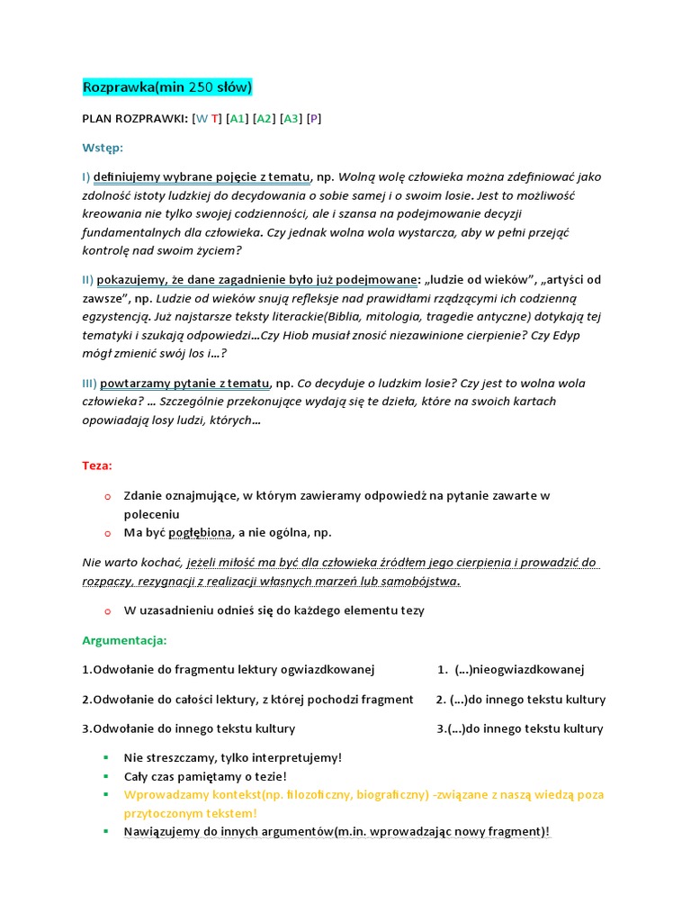 Rozprawka | PDF