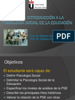 Tema 1. Introducción A La Psicología Social de La Educación PSE