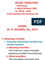 Sukomo - Metodologi Penelitian - Sabtu - 1