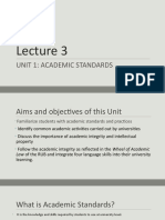 Lecture 3 Academic Standards