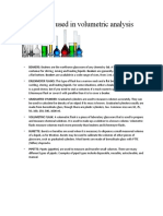 Glass Wares Used in Volumetric Analysis