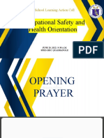 Occupational Safety and Health Orientation