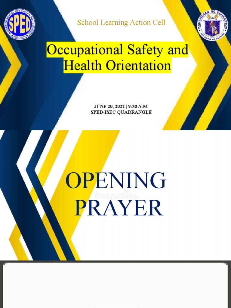 Occupational Safety and Health Orientation | PDF | Human Communication ...