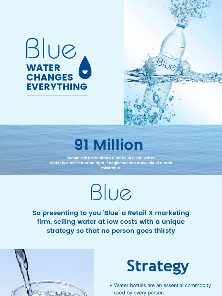 Modern White and Blue Water Drive Church Presentation PDF