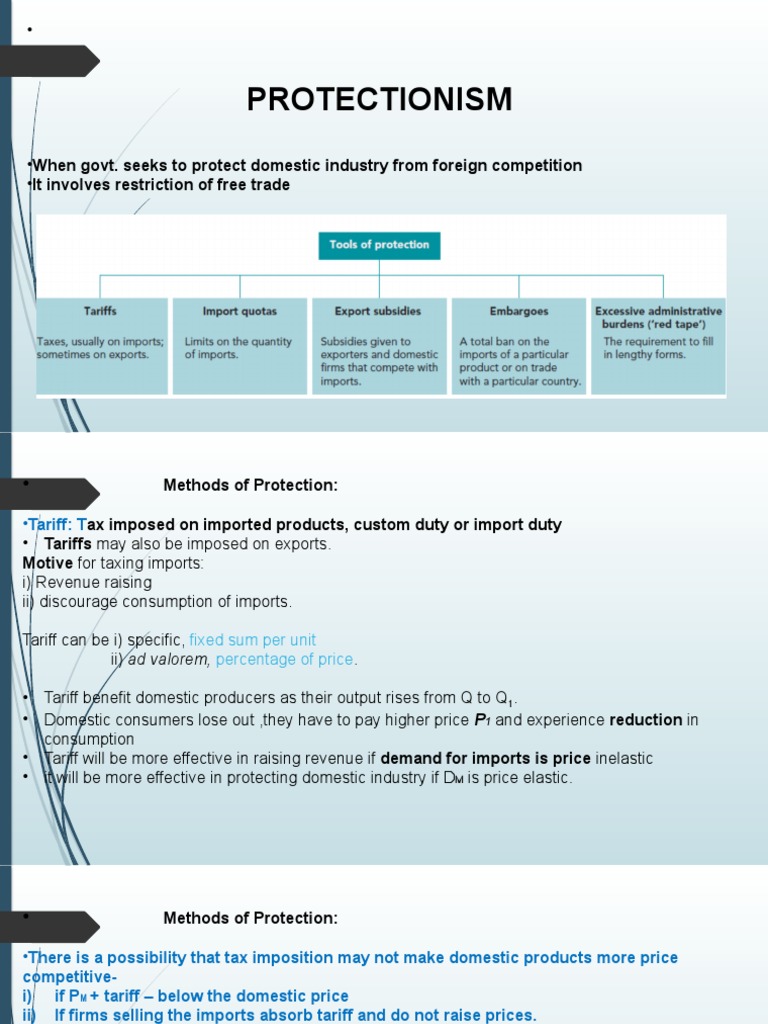 Understanding Protectionism | PDF | Exports | Tariff