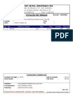 Cotação de peças agrícolas com prazo de 1 a 2 dias e preço unitário de R$8,05