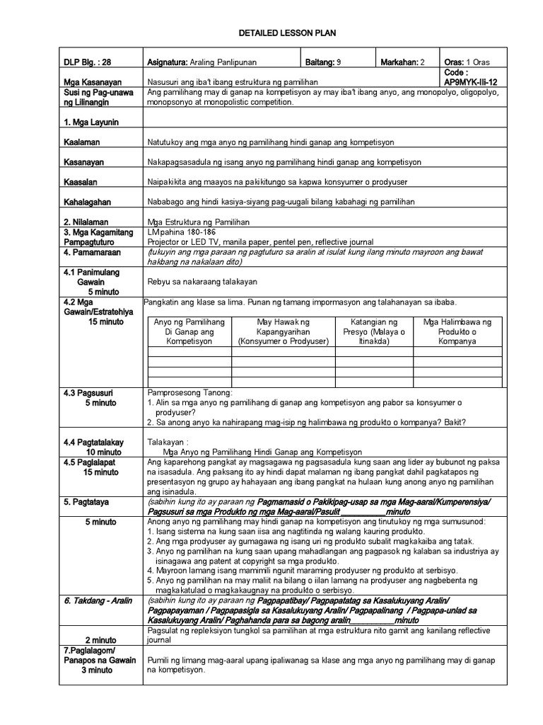 Dlp 2nd Grading Competency 13 3 Pdf