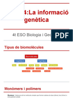 Unitat 4:la Informació Genètica: 4t ESO Biologia I Geologia