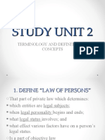 Study Unit 2 - Terminology
