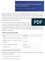 CUET Answer Key 2023 PDF: Download All Code Answer Key @cuet - Samarth.ac - in