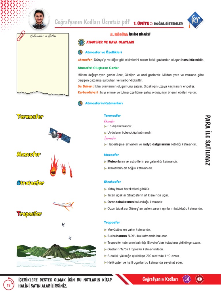 9 Sinif Cografya Atmosfer Ve Sicaklik PDF Ders Notlari2022165939 | PDF