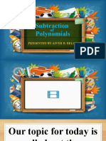 Subtractions of Polynomials