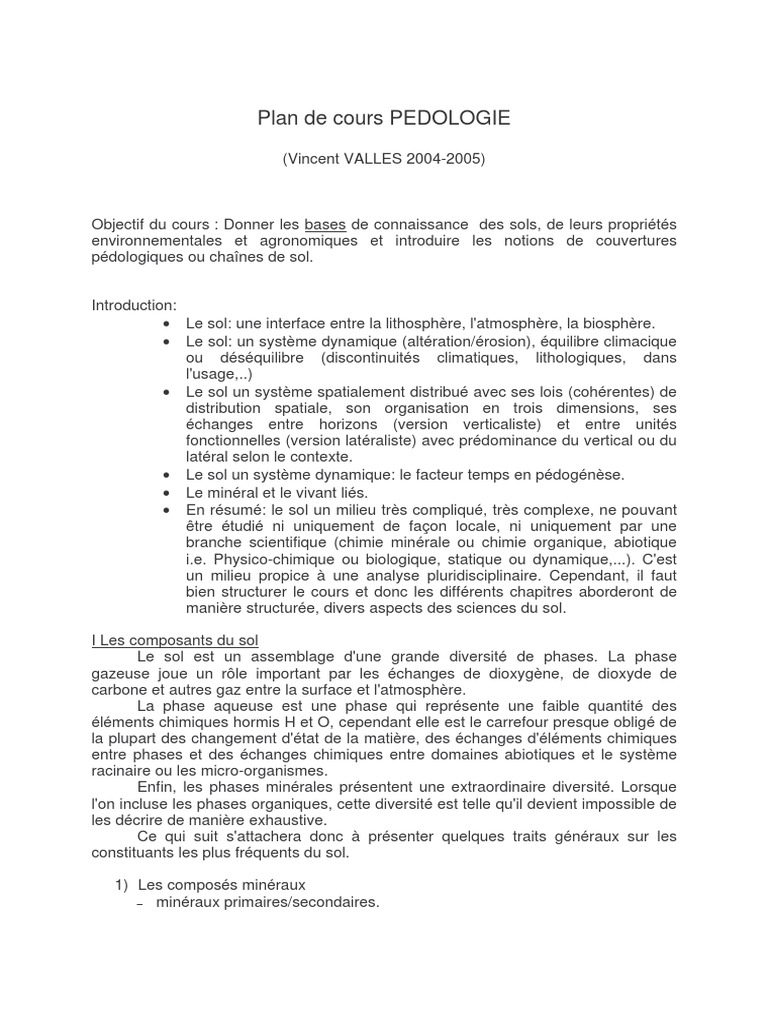 Introduction à la pédologie des sols | PDF | Sol (pédologie) | Porosité