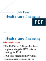 Unit Four: Health Care Financing