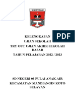 Kelengkapan Ujian Sekolah Try Out Ujian Akhir Sekolah Dasar TAHUN PELAJARAN 2022 / 2023