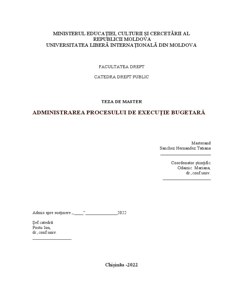 Teza Master | PDF