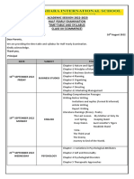 Ais-39 Hly - Xii - Commerce - Syllabus - 2022-23