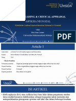 Journal Reading & Critical Appraisal: Asfiksia Neonatal