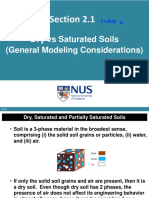 Section 2.1 Dry Vs Saturated Soils (General Modeling Considerations)