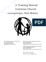 Teacher Training Manual First Unitarian Church Albuquerque, New Mexico