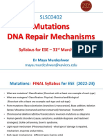 SLSC0402: Mutations DNA Repair Mechanisms