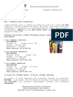 Orçamento 018A-2022 - Gás Industrial - Acetileno - Oxigenio - Argonio - Jviana