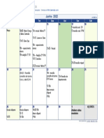 Calendário de junho para planejamento de ensaios e reuniões
