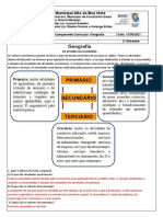 Setores da economia: primário, secundário e terciário