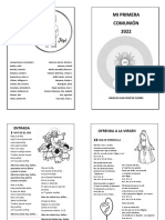 CANCIONERO - COMUNIONES 2022 - Misa 12 Hs