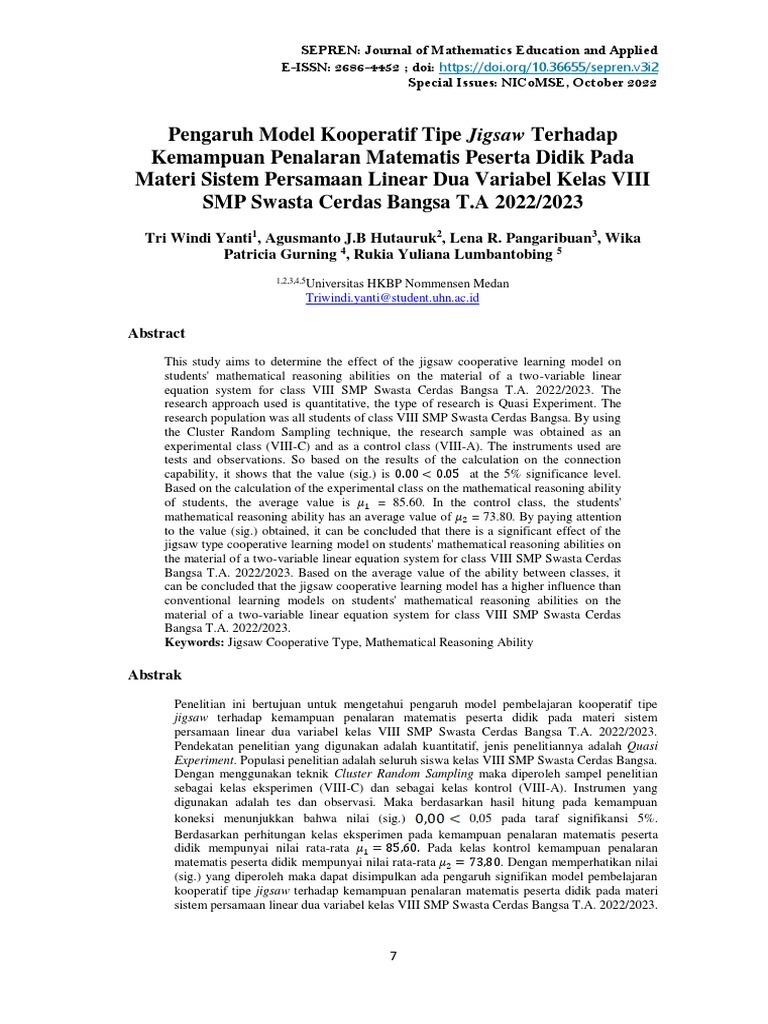 Jigsaw PDF Evaluation Methods Mathematics