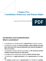Chapter Five: Constitution, Democracy and Human Rights: Ayenew Birhanu (PHD)