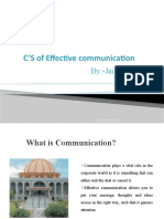 C'S of Effective Communication: By:-Jai Fatehpuria Class:-X-E