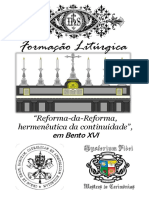 Reforma da liturgia e a hermenêutica da continuidade em Bento XVI