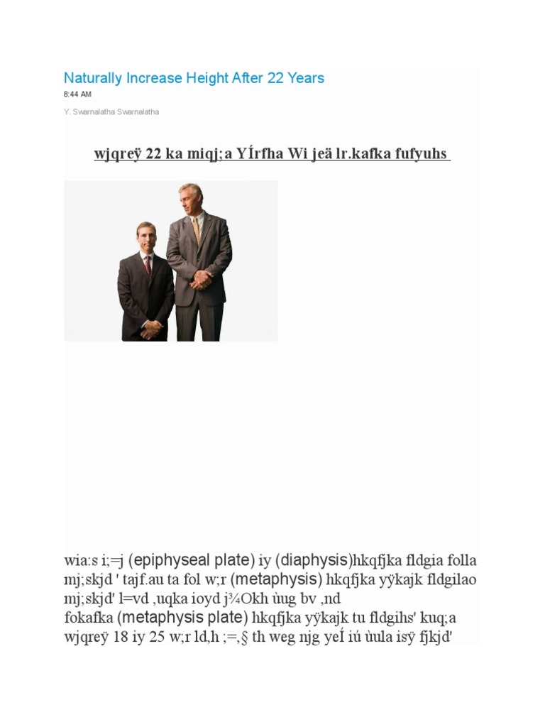 View of Naturally Increase Height After 22 Years | PDF | Wellness