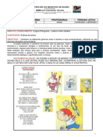 Atividades pedagógicas de Língua Portuguesa, Matemática, Artes e Sociedade para turma infantil