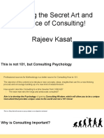 Evolving The Secret Art and Science of Consulting! Rajeev Kasat